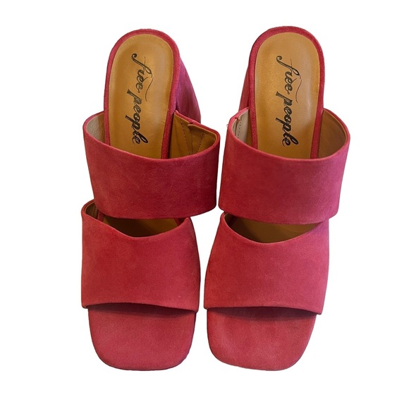 Free People - Love is Everywhere Suede Platform Fuchsia Fantastic Size 41 -NWOT - Picture 11 of 11